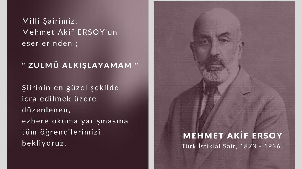 Milli Şairimiz Mehmet Akif Ersoy'un 