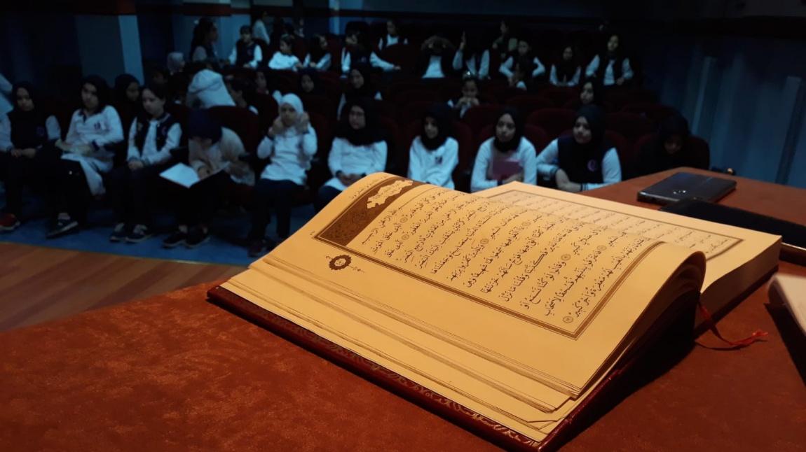 Ortaokul Kız Öğrencilerimiz  Arası Kur'an-ı Kerim Güzel Okuma Yarışmamız Gerçekleştirildi.