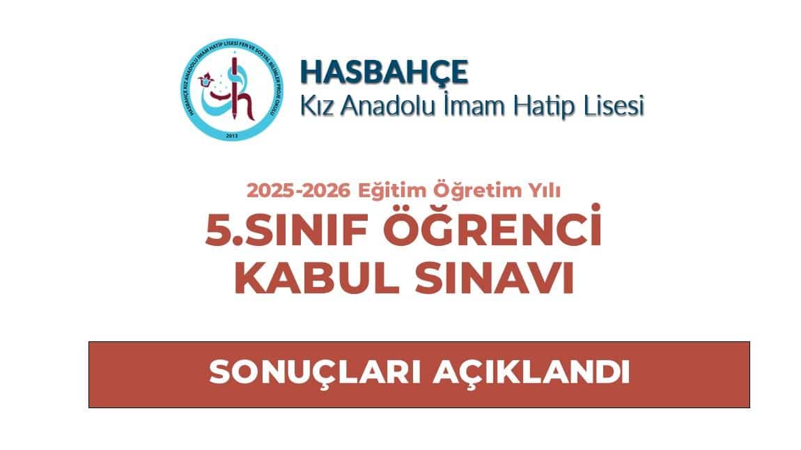 5. SINIF KABUL SINAVI SONUÇLARI AÇIKLANDI